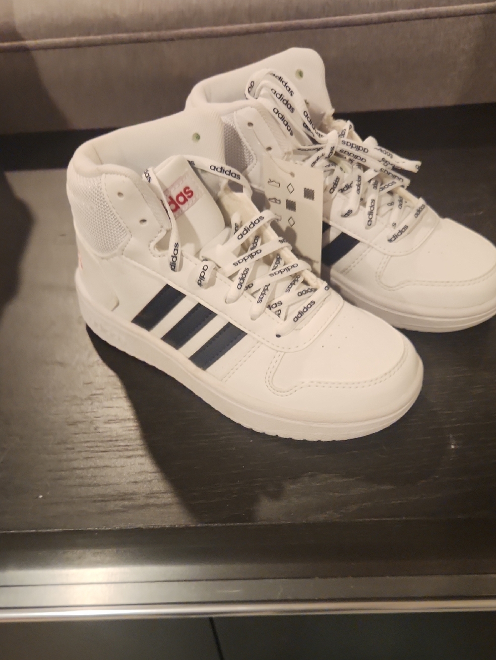 Adidas White High-Top Sneakers Hoops MID 2.0